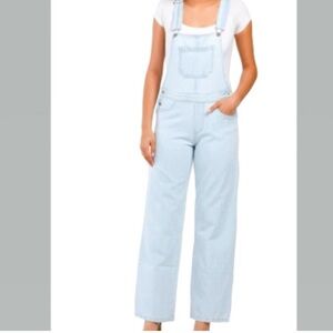 AVEC LES FILLES LIGHT WASH DENIM JUMPER OVERALL size 30